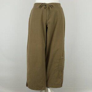 Columbia Women's Medium Brown Cotton Drawstring Straight Leg Capri Cargo Pants